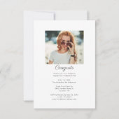 Abschluss 2022 Modernes Foto Script Graduate Party Einladung (Rückseite)