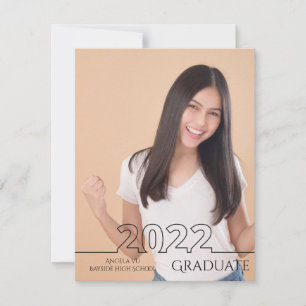 Abschluss 2022 Trendy Vollfoto Moderne Graduierung Ankündigung