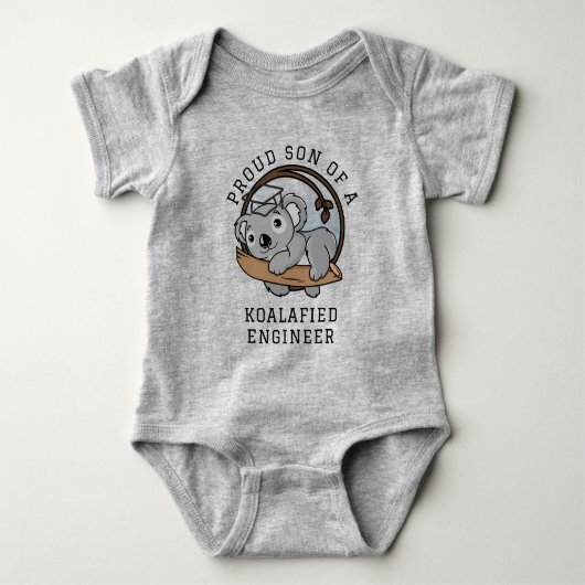 Abschluss 2023 Baby Koala Engineer Grad Custom Strampler (Vorderseite)