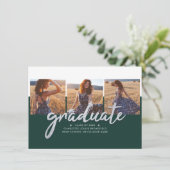 Abschluss 2023 Foto Collage Green Silver Grad (Stehend Vorderseite)