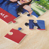Abschluss 2023 Foto Collage Red Grad Keepake Puzzle (Seite)