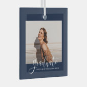 Abschluss 2023 Graduate Foto Keepake Weihnachten Ornament Aus Glas (Vorderseite Rechts)