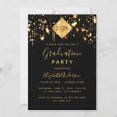 Abschluss 2023 Party Oberer Goldstern Einladung (Vorderseite)