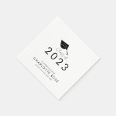 Abschluss 2023 Script Elegant Grad Party Paper Serviette (Ecke)