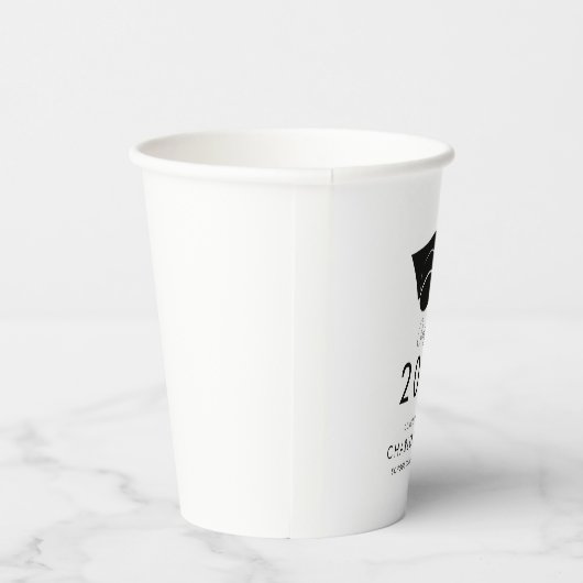 Abschluss 2023 Script Typografy Grad Party Pappbecher (Rechts)