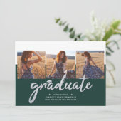 Abschluss 2024 Foto Collage Grad Party Einladung (Stehend Vorderseite)