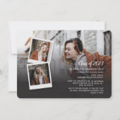 Abschluss 2024 Foto Collage Grad Party Einladung (Vorderseite)