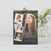 Abschluss 2024 Foto Collage Open House Grad Einladung (Stehend Vorderseite)