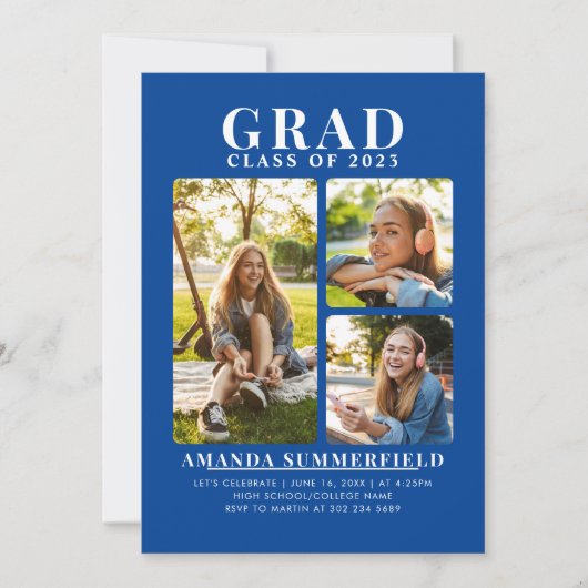 Abschluss 2024 Foto Collage Party Ankündigung (Vorderseite)