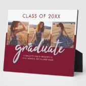 Abschluss 2024 Foto Collage Script Grad Keepake Fotoplatte (Seite)