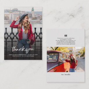 Abschluss 2024 Foto Grad Dankeschön-Karte Mitteilungskarte