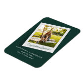 Abschluss 2024 Foto Grüne Elegante Ankündigung Magnet (Linke Seite)