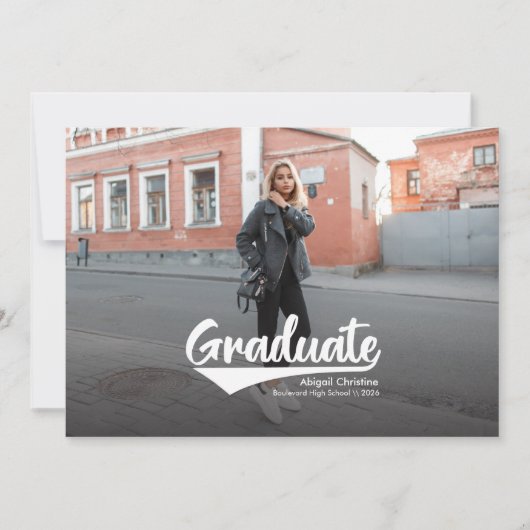 Abschluss 2024 Foto Script Graduate Ankündigung (Vorderseite)