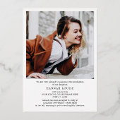 Abschluss 2024 Foto Silver Foil Ankündigung (Rückseite)