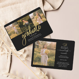 Abschluss 2024 Fotocollage Schwarzes Script Ankündigung