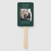 Abschluss 2024 Fotos White Rose Gold Grad Fächer (Rückseite)