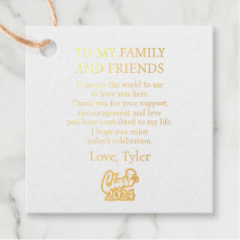 Abschluss 2024 für meine Familie und Freunde Geschenkanhänger