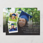 Abschluss 2024 Grad Foto Collage Party Einladung (Vorne/Hinten)