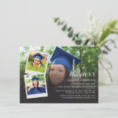 Abschluss 2024 Grad Foto Collage Party Einladung (Stehend Vorderseite)