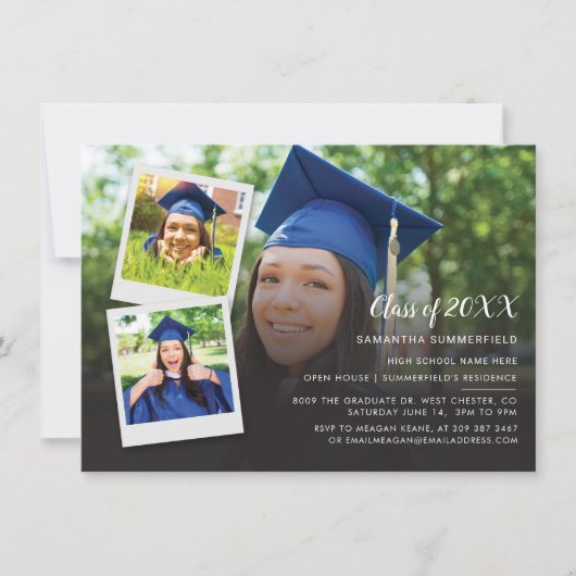 Abschluss 2024 Grad Foto Collage Party Einladung (Vorderseite)