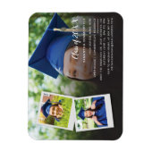 Abschluss 2024 Grad Foto Collage Party Einladung Magnet (Vertikal)