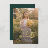 Abschluss 2024 Grad Foto Open House Party Begleitkarte (Vorne/Hinten)