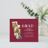 Abschluss 2024 Grad Fotos Party Einladung (Stehend Vorderseite)