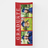 Abschluss 2024 Grad Fotos Rotes Party Dekor Banner (Vertikal)