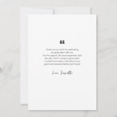 Abschluss 2024 Grand Foto Script Vielen Dank Einladung (Rückseite)