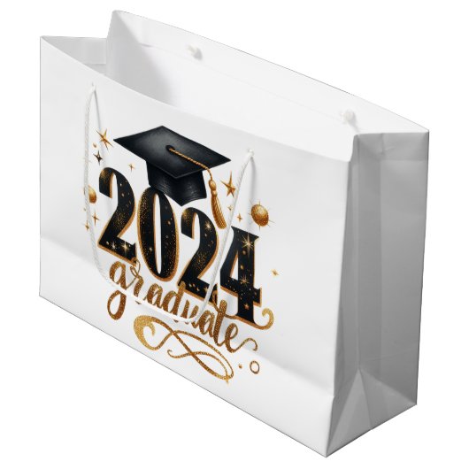 Abschluss 2024 große geschenktüte (Vorderseite Schrägansicht)