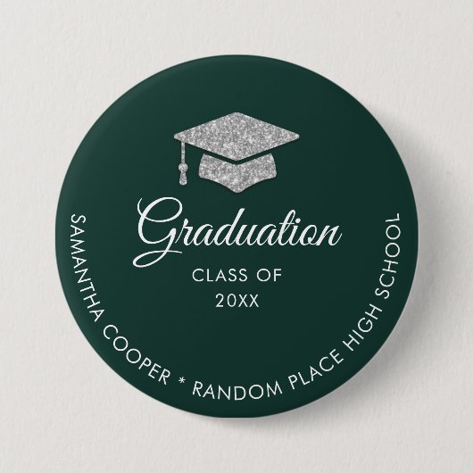 Abschluss 2024 Grüner und Weißer Sake Button (Vorderseite)