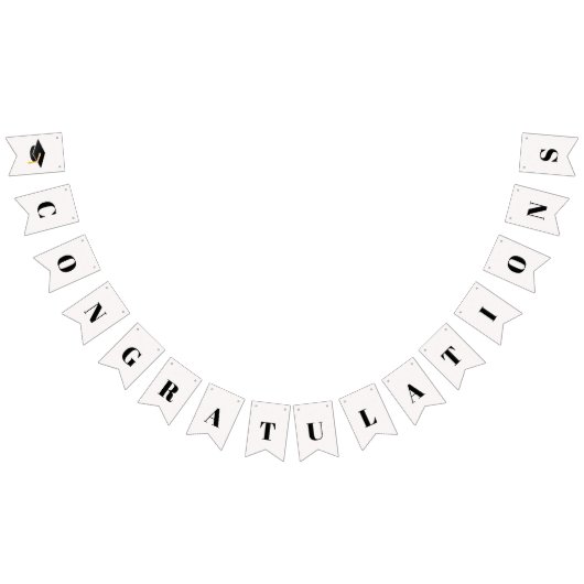 Abschluss 2024 Herzlichen Glückwunsch Grad Cap Wimpelkette (Alle)