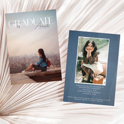 Abschluss 2024 Magazine Foto Cover Grad Ankündigung