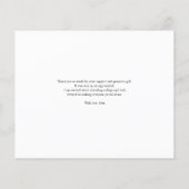 Abschluss 2024 Minimalistische Dankeschön-Karte (Rückseite)