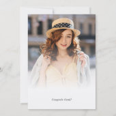 Abschluss 2024 Minimalistisches Foto Grad Party Einladung (Rückseite)