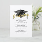 Abschluss 2024 Minimalistisches Foto Grad Party Einladung (Stehend Vorderseite)