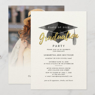 Abschluss 2024 Minimalistisches Foto Grad Party Einladung