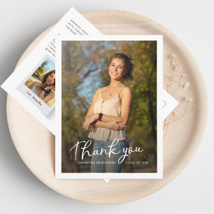 Abschluss 2024 Multi-Foto-Skript Vielen Dank Postkarte