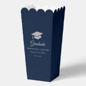Abschluss 2024 Navy Blue Grad Party Custom Geschenkschachtel (Rückseite)
