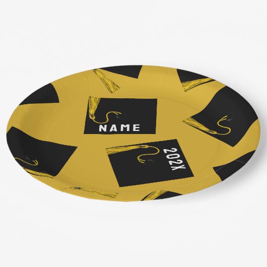 Abschluss 2024 Party Paper Teller (Schrägansicht)