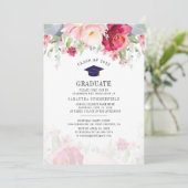 Abschluss 2024 Party "Watercolor Grad" Einladung (Stehend Vorderseite)