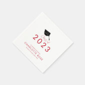 Abschluss 2024 Red Script Grad Party Paper Serviette (Ecke)