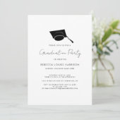 Abschluss 2024 Script Green Simple Grad Party Einladung (Stehend Vorderseite)