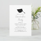 Abschluss 2024 Script Lila Graduate Party Einladung (Stehend Vorderseite)