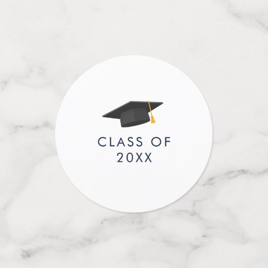 Abschluss 2024 Skript Foto Grad Party Konfetti (Klein Vorderseite)