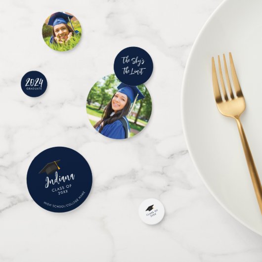 Abschluss 2024 Skript Foto Grad Party Konfetti (Gruppe)