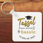 Abschluss 2024 Tassel war es wert, die Hassle Grad Schlüsselanhänger (Vorderseite)