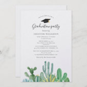 Abschluss 2024 Wasserfarbe Party Einladung (Vorne/Hinten)