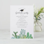 Abschluss 2024 Wasserfarbe Party Einladung (Stehend Vorderseite)