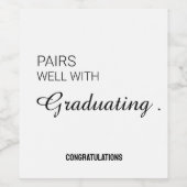 Abschluss 2024 weinetikett (Einzelnes Label)